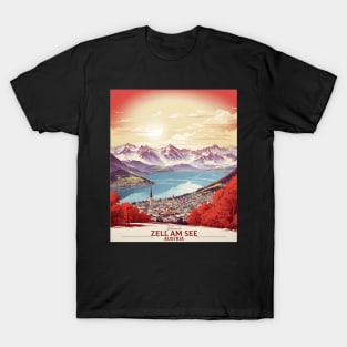 Zell Am See Austria Vintage Travel Retro Tourism T-Shirt